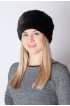 Black mink fur hat